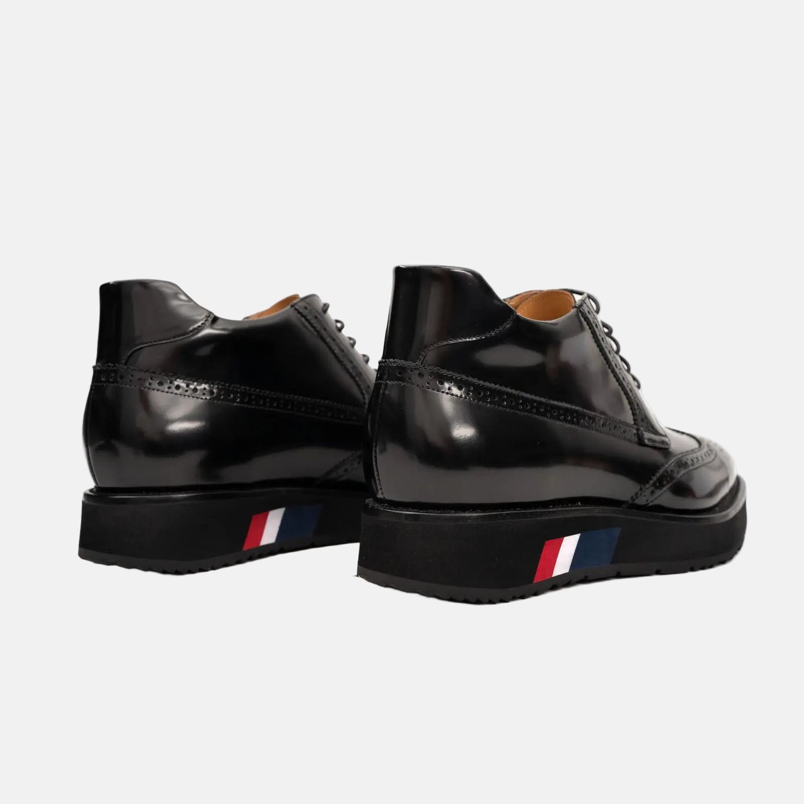 DIVINCH Black Patent Brogue Bootie