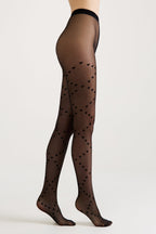 Fantasy Tights Conte Dolce Vita Hearts with Lace-Up Imitation