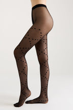 Fantasy Tights Conte Dolce Vita Hearts with Lace-Up Imitation