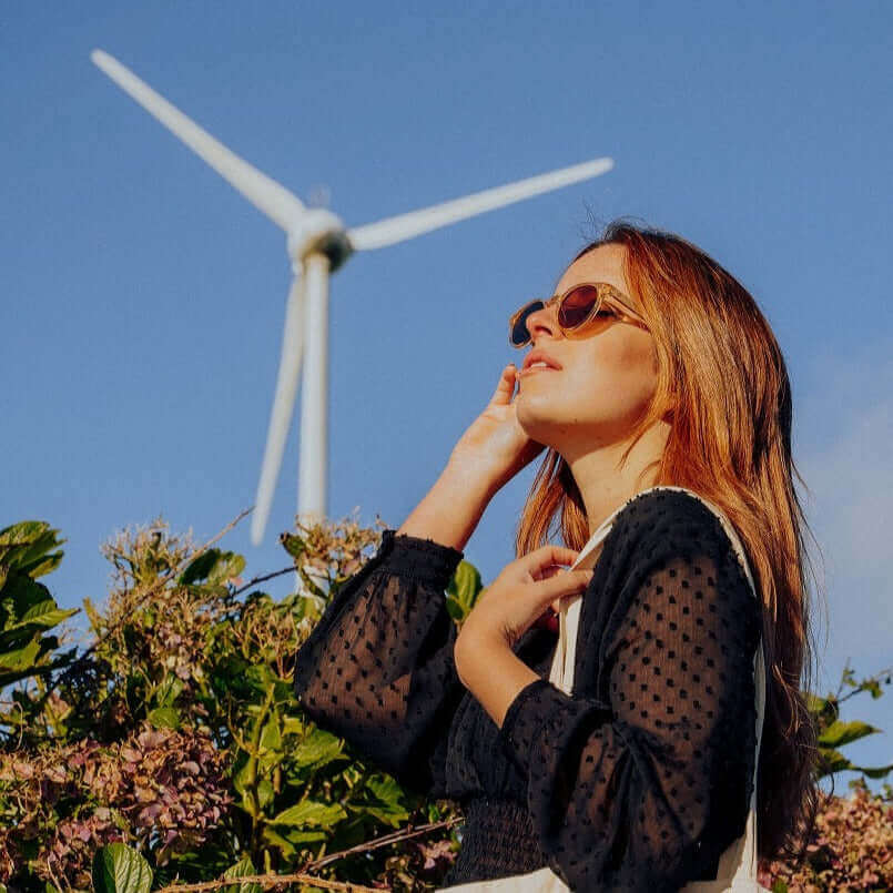 Ganges Unisex Wood and Bio Acetate Sunglasses