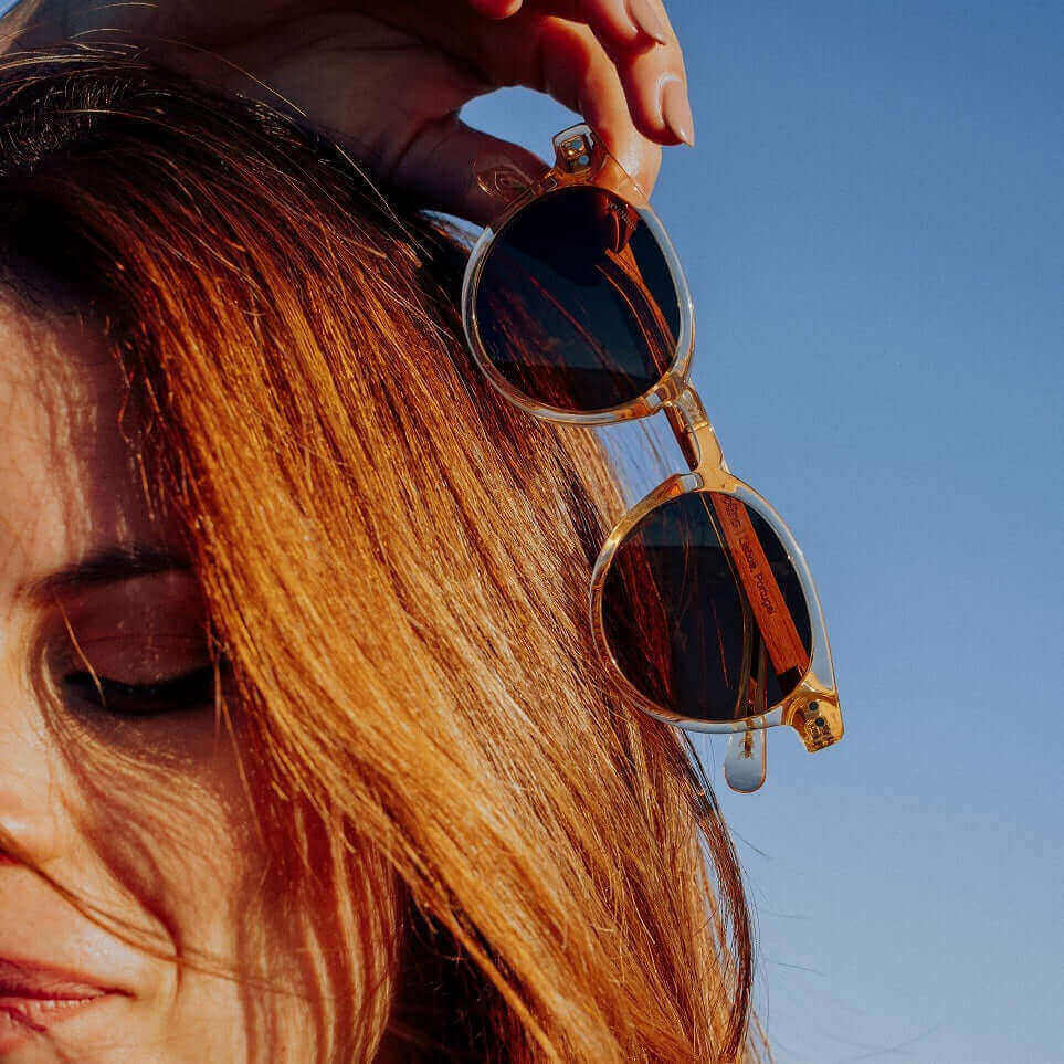 Ganges Unisex Wood and Bio Acetate Sunglasses