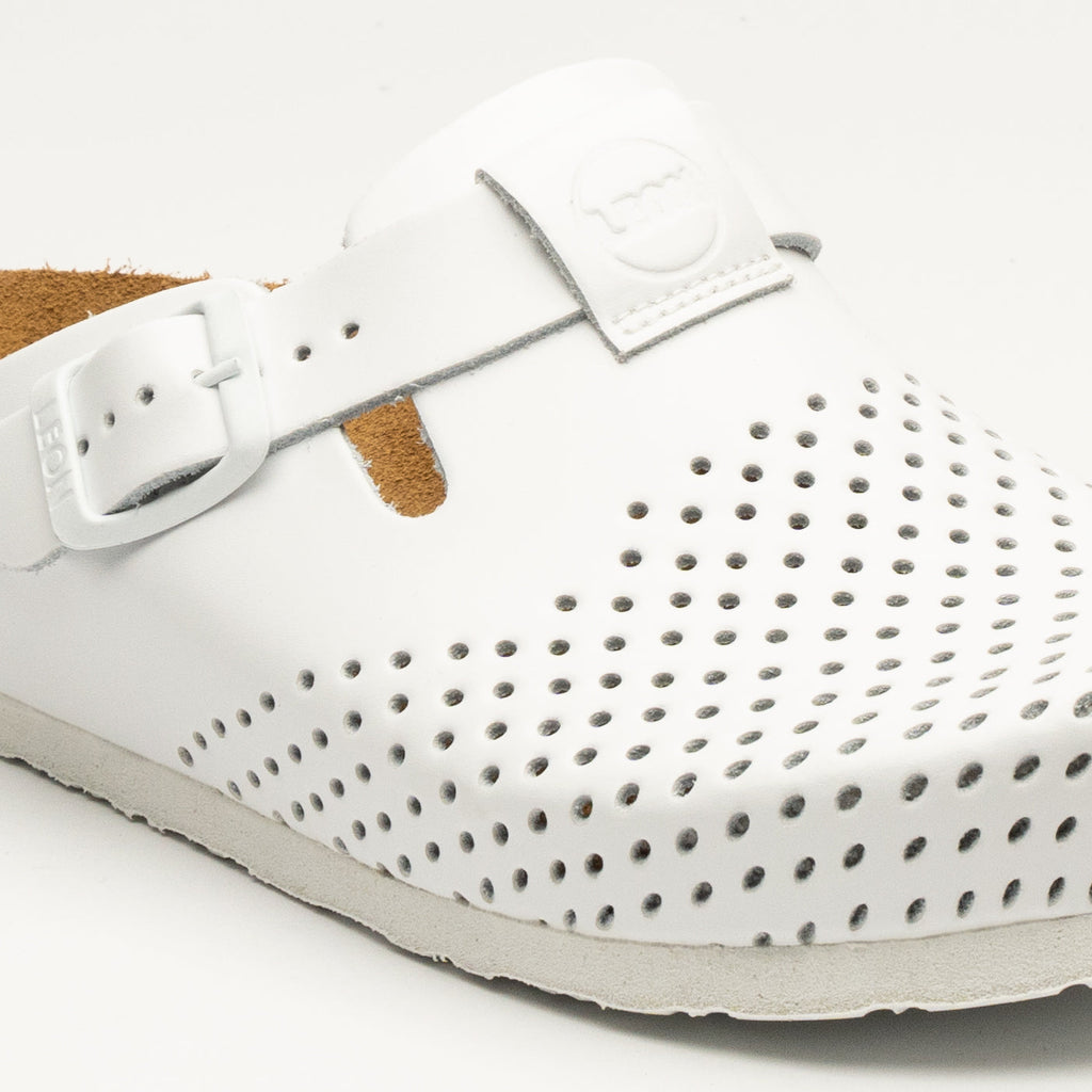 Edita by LEON Women’s Leather Clog | Orthopedic Cork-Style Clog with Adjustable Buckle