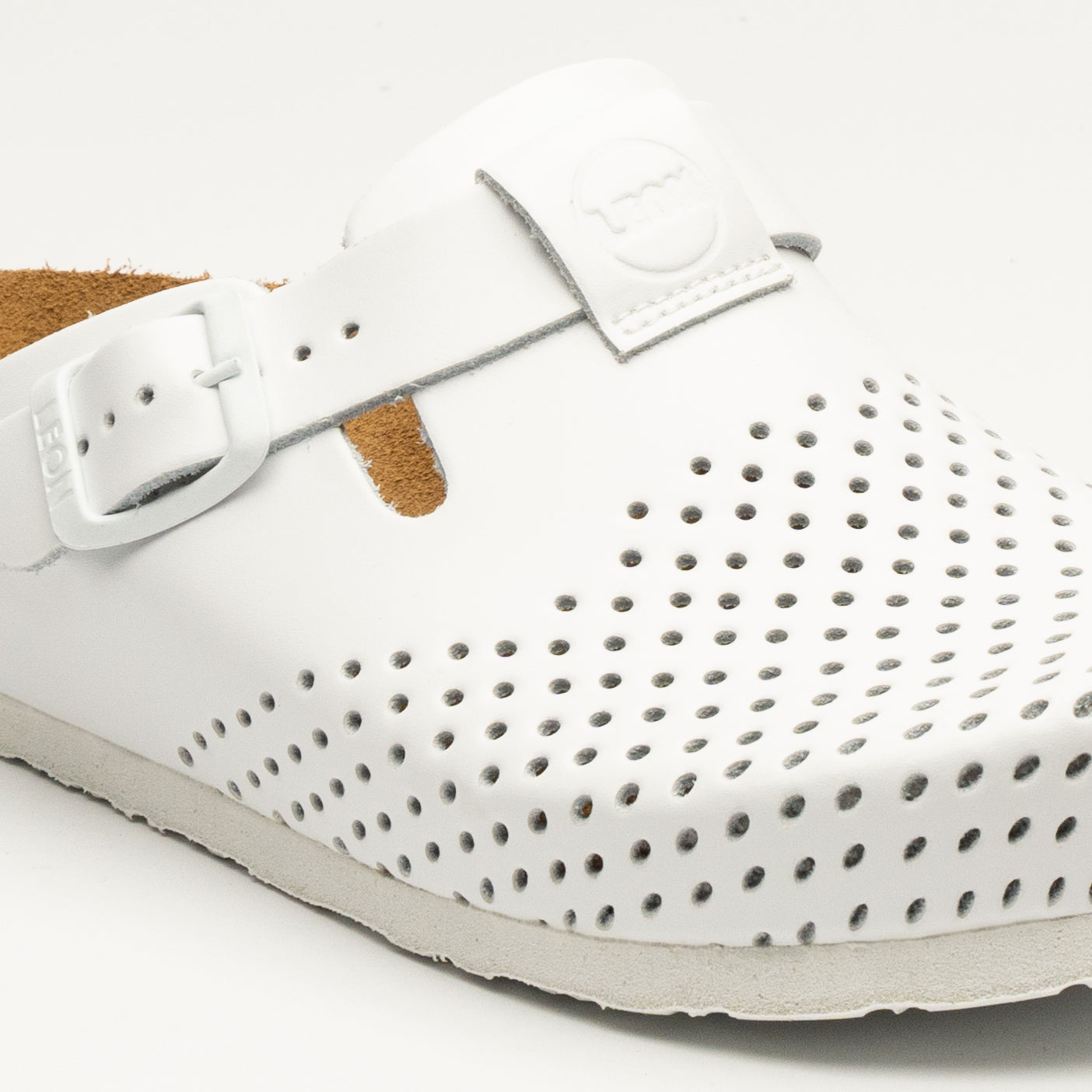 Edita by LEON Women’s Leather Clog | Orthopedic Cork-Style Clog with Adjustable Buckle