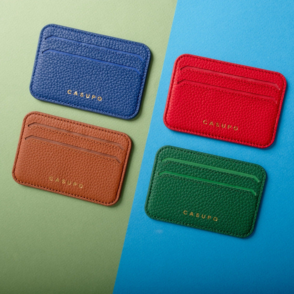 Mag Safe Leather Wallet with RFID | Red