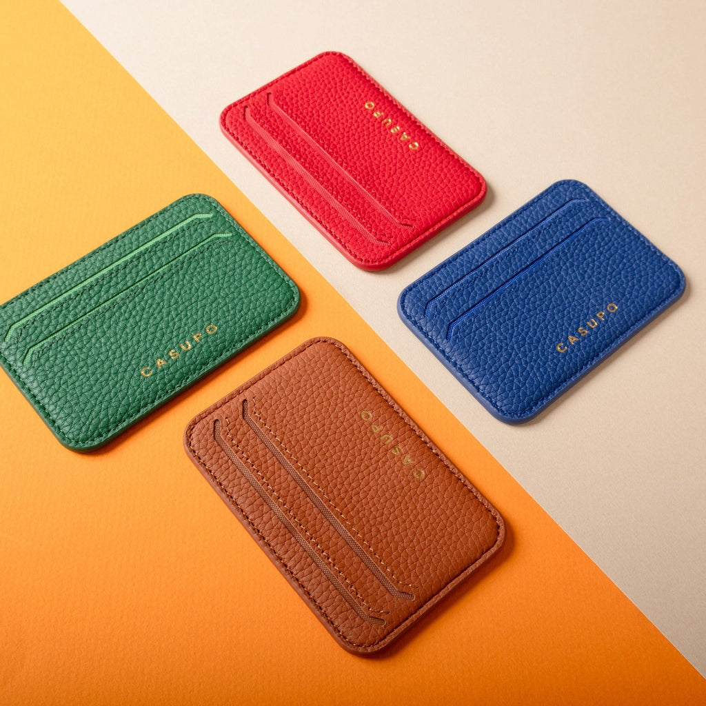 Mag Safe Leather Wallet with RFID | Red