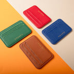 Mag Safe Leather Wallet with RFID | Red