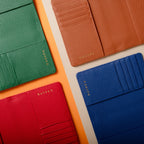 Leather Passport Wallet with RFID | Green