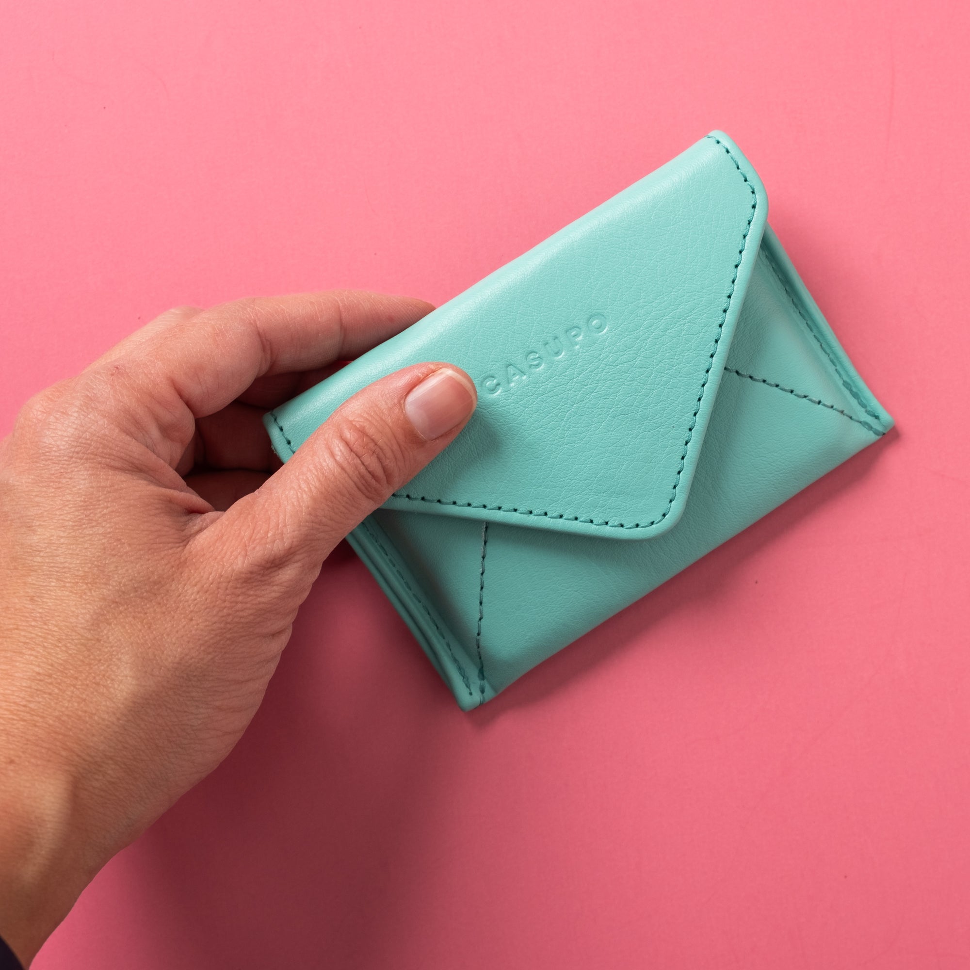 Mini Envelope Wallet with RFID Protection | Baby Blue