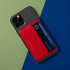 Mag Safe Leather Wallet with RFID | Red