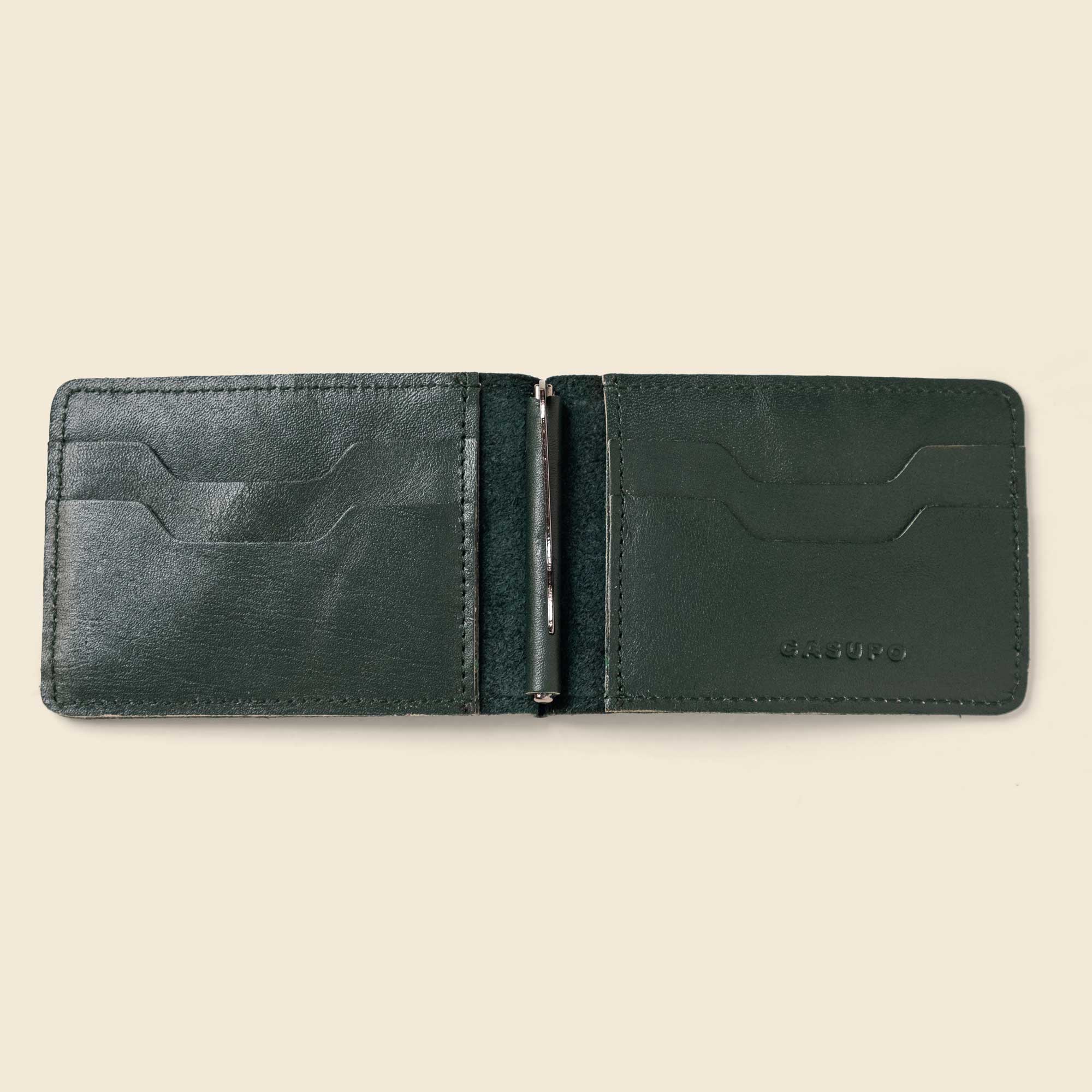 Bifold Money Clip Wallet | Forest Green