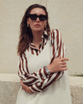 Striped Silky Blouse