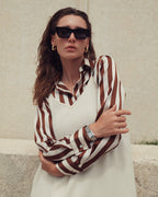Striped Silky Blouse