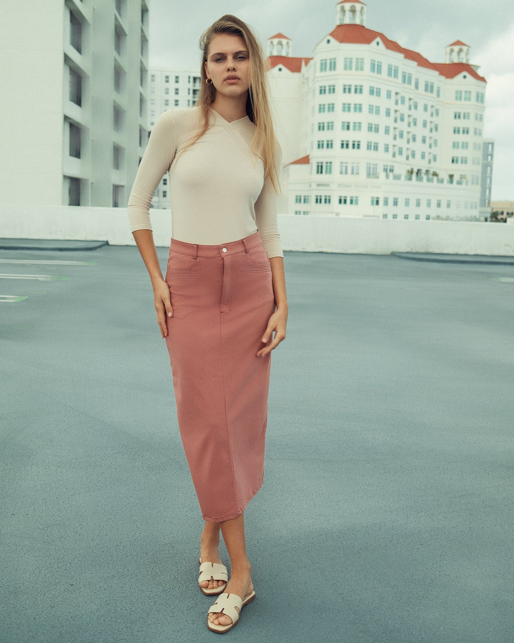 Faux Wrap Modal T-Shirt