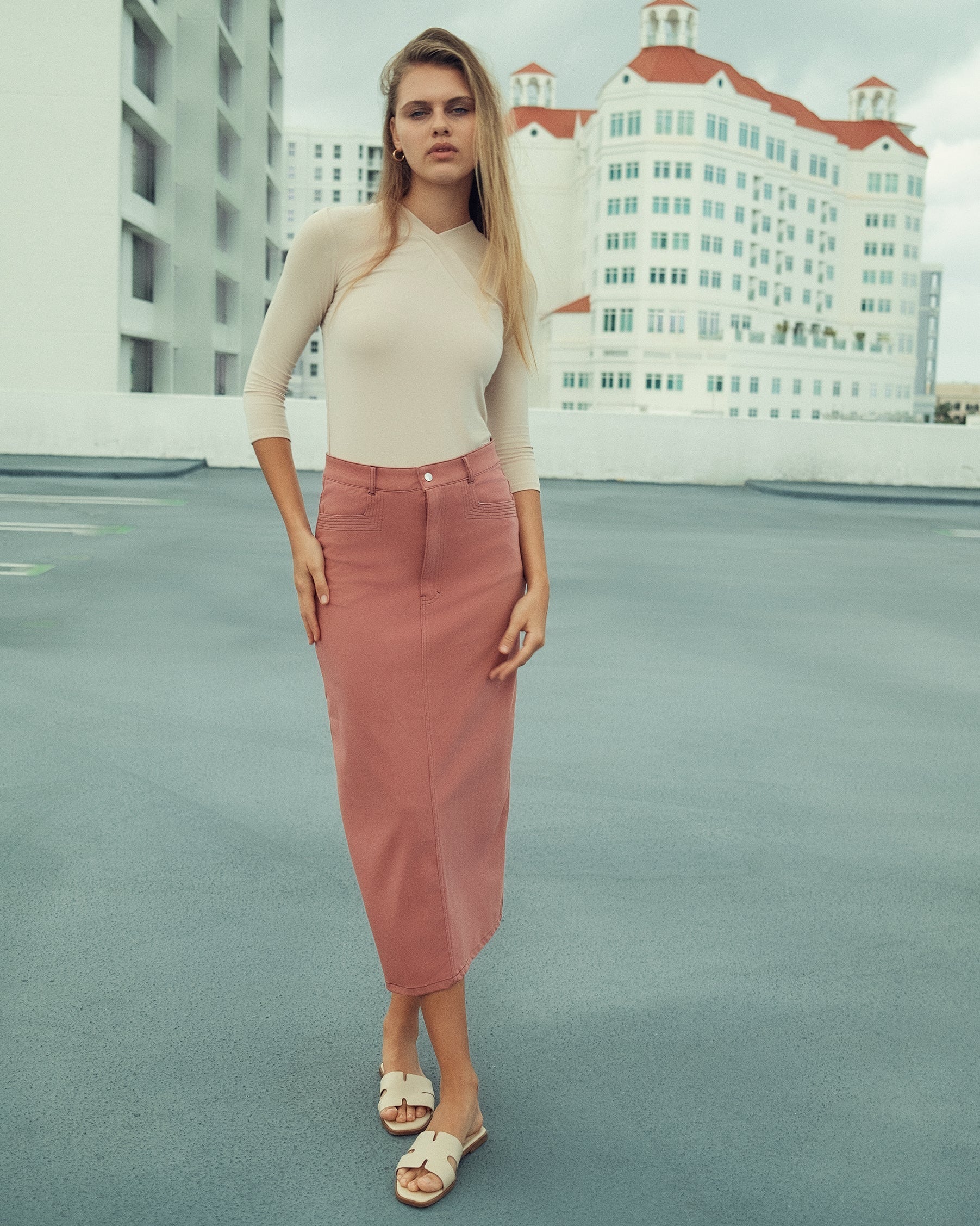 Faux Wrap Modal T-Shirt