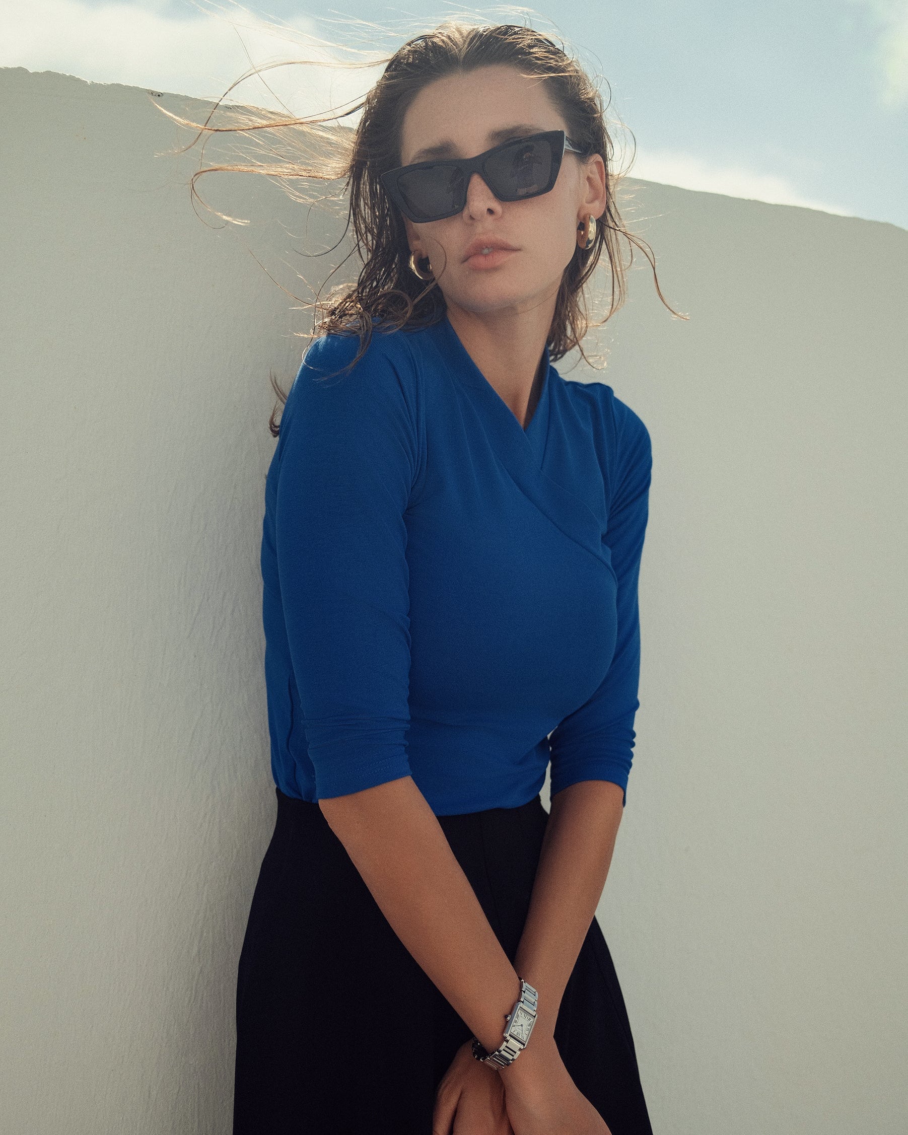 Faux Wrap Modal T-Shirt