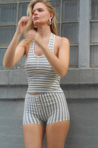 Bruna Halter Top In Season Stripe