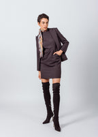Le Réussi Women’s Tailored Office Jacket Luxe Charcoal Blazer