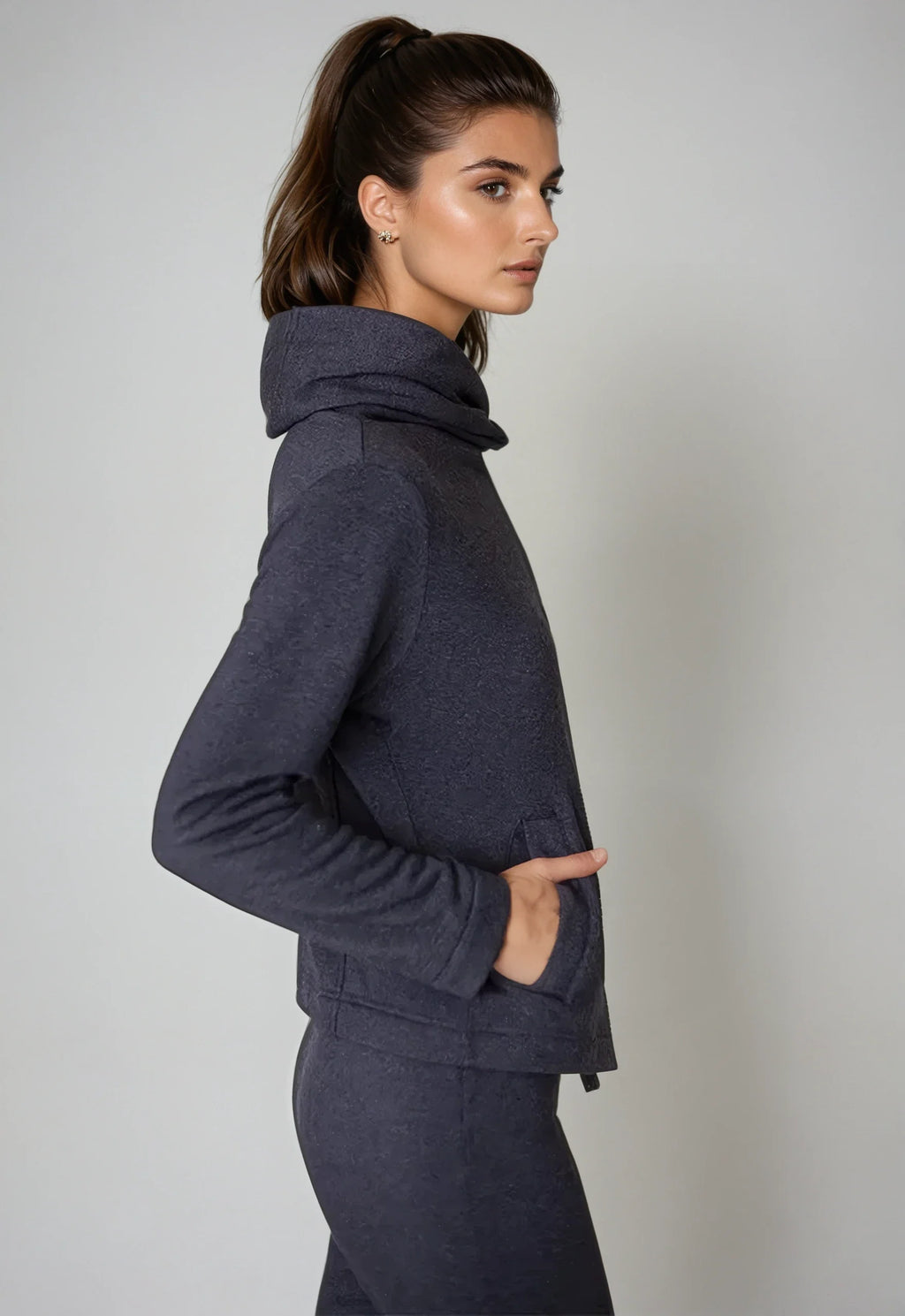 Dakota Hoodie Sweatshirt Jacket | Charcoal