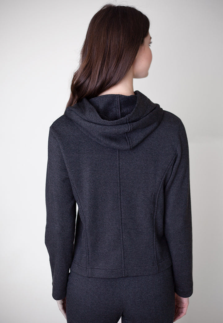Dakota Hoodie Sweatshirt Jacket | Charcoal