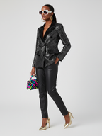 Double-Breasted Blazer Jacket Black | WEST VILLAGE