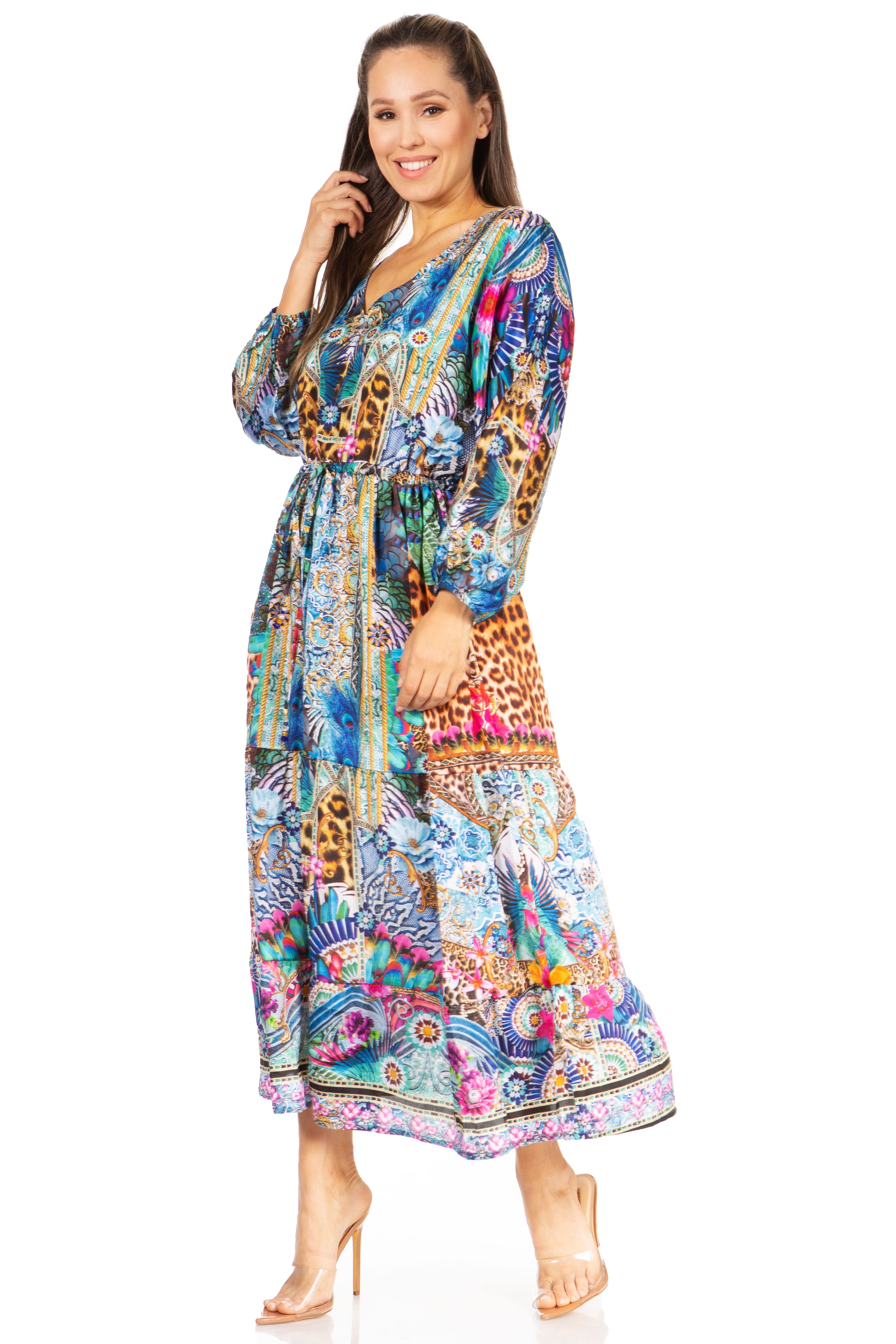 Katty Floral Print Women's Boho Maxi Dress