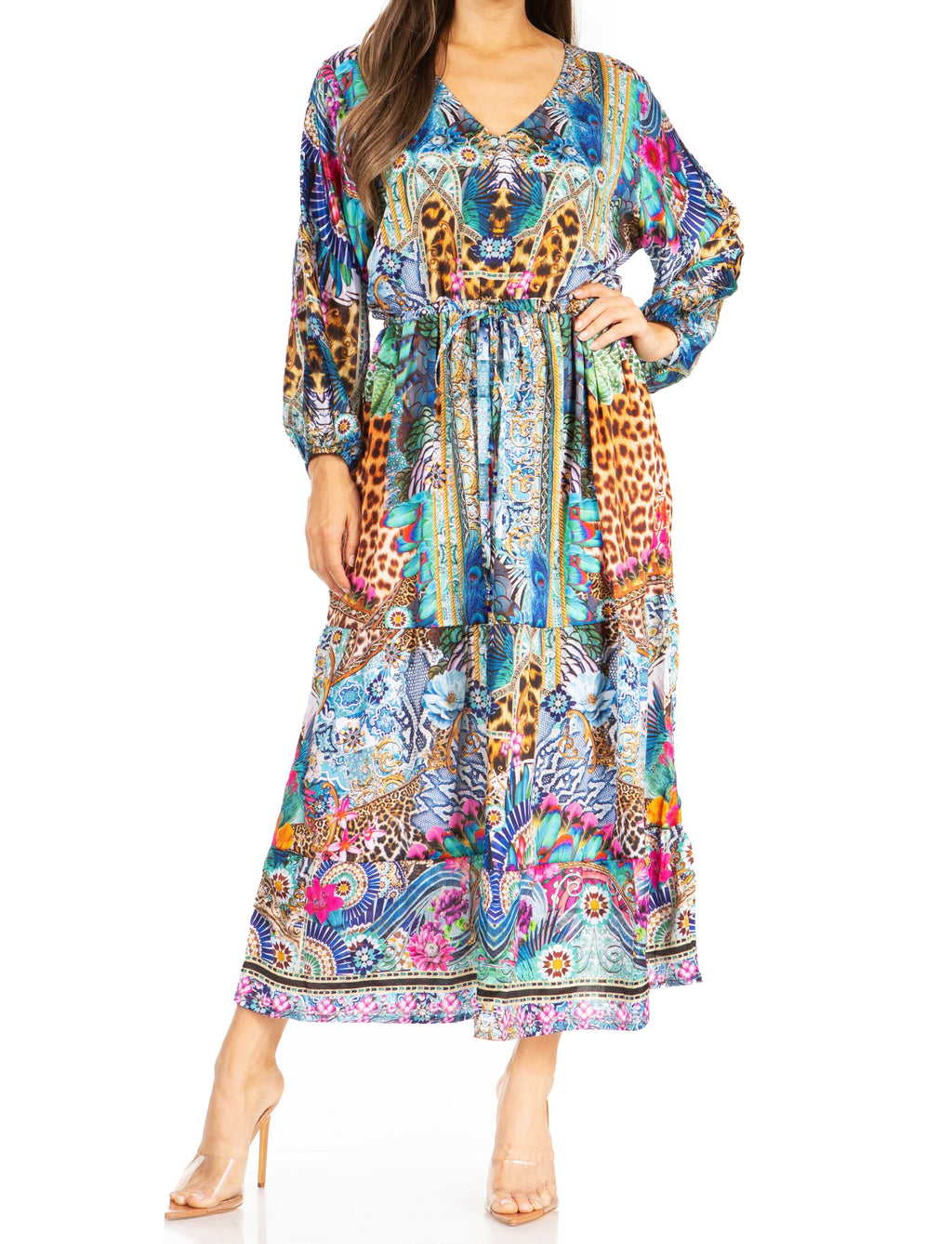 Katty Floral Print Women's Boho Maxi Dress