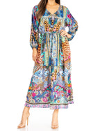 Katty Floral Print Women's Boho Maxi Dress
