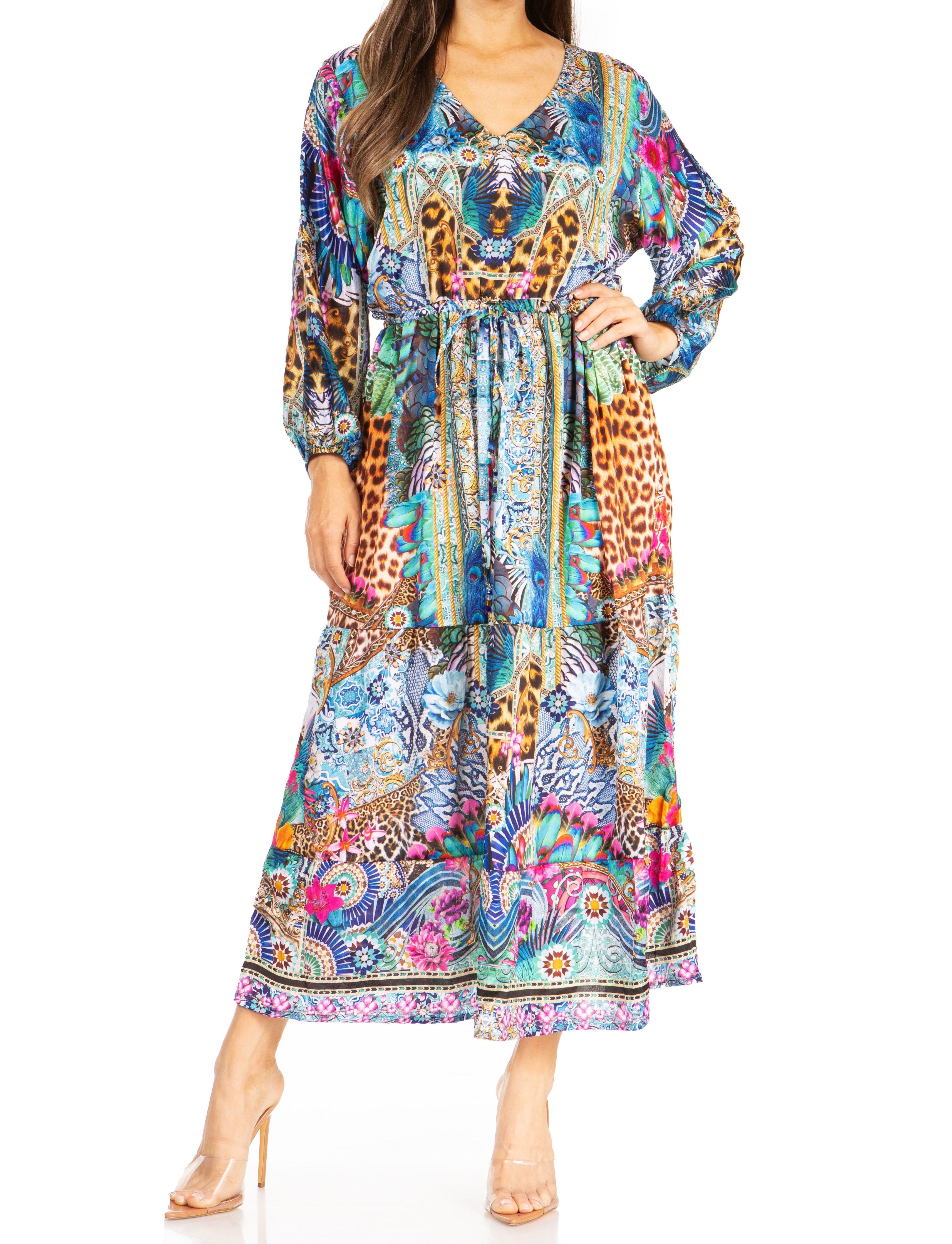 Katty Floral Print Women's Boho Maxi Dress