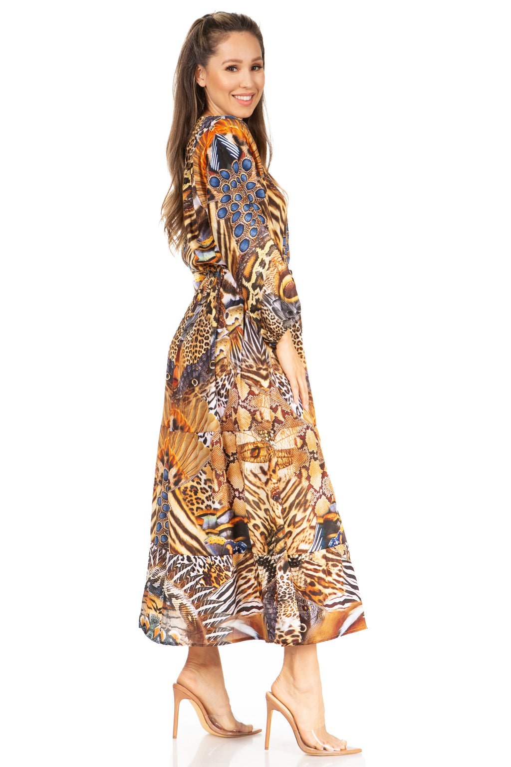 Katty Floral Print Women's Boho Maxi Dress