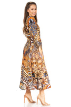 Katty Floral Print Women's Boho Maxi Dress