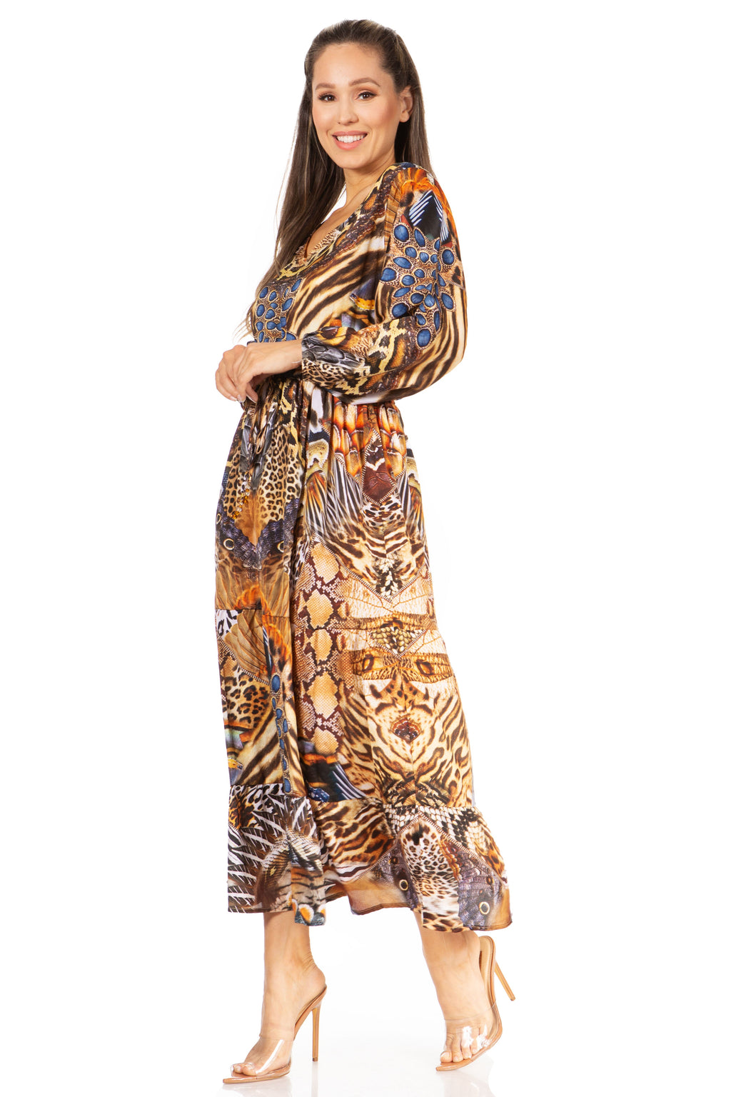 Katty Floral Print Women's Boho Maxi Dress