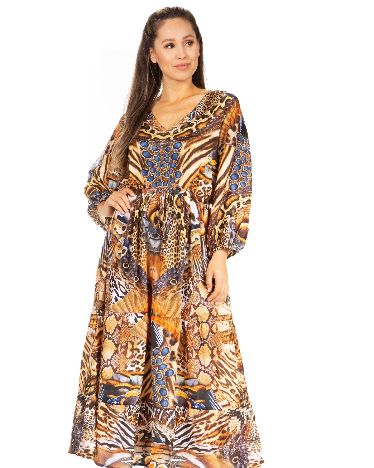 Katty Floral Print Women's Boho Maxi Dress