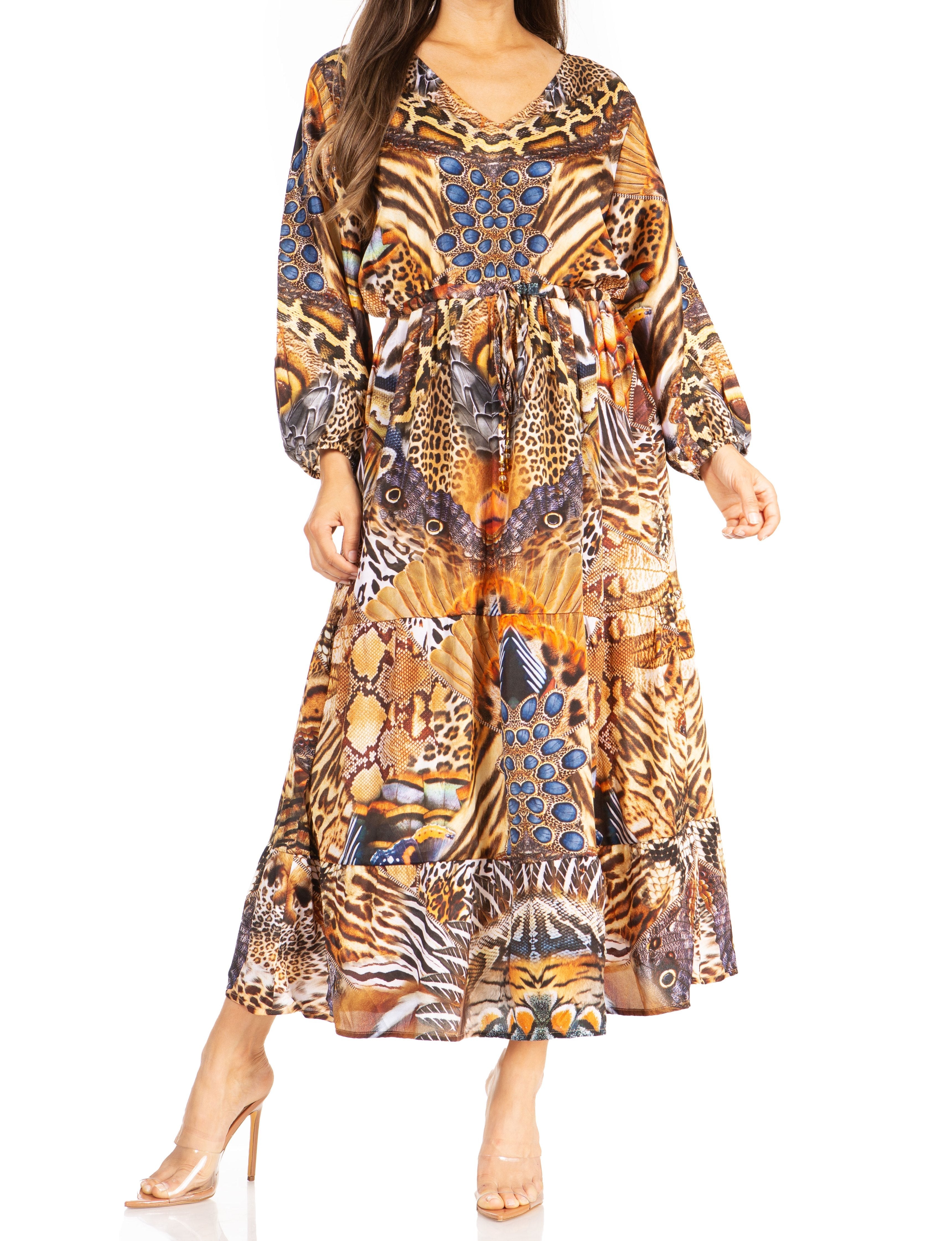 Katty Floral Print Women's Boho Maxi Dress