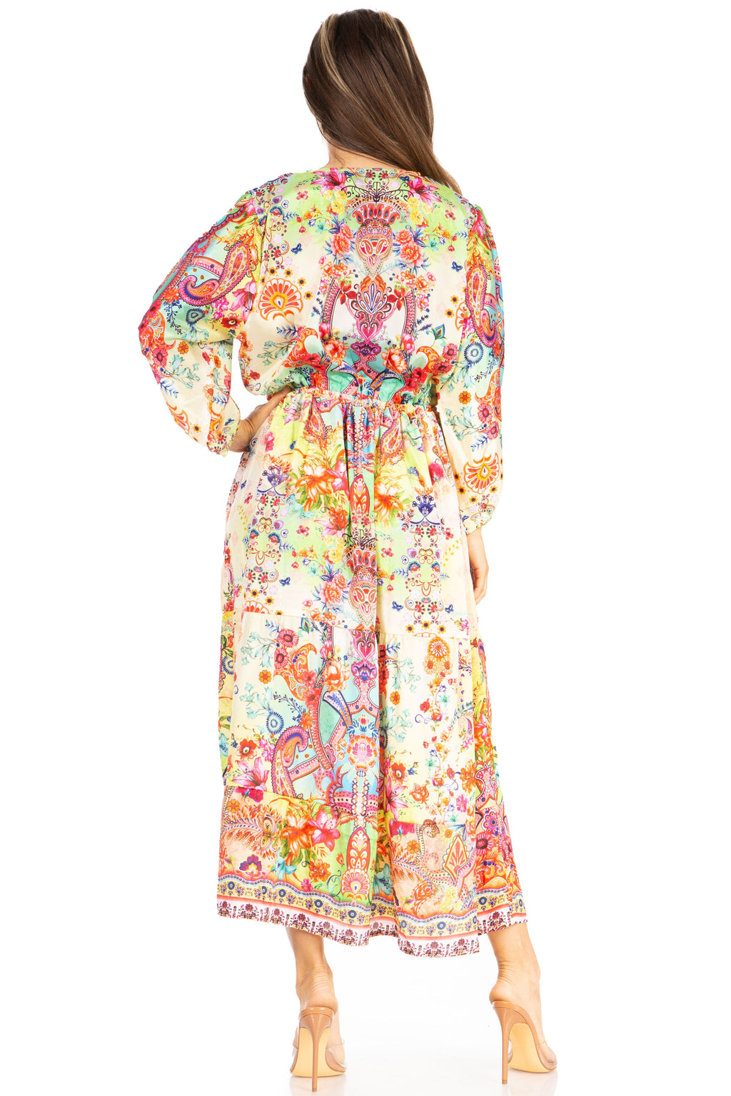 Katty Floral Print Women's Boho Maxi Dress