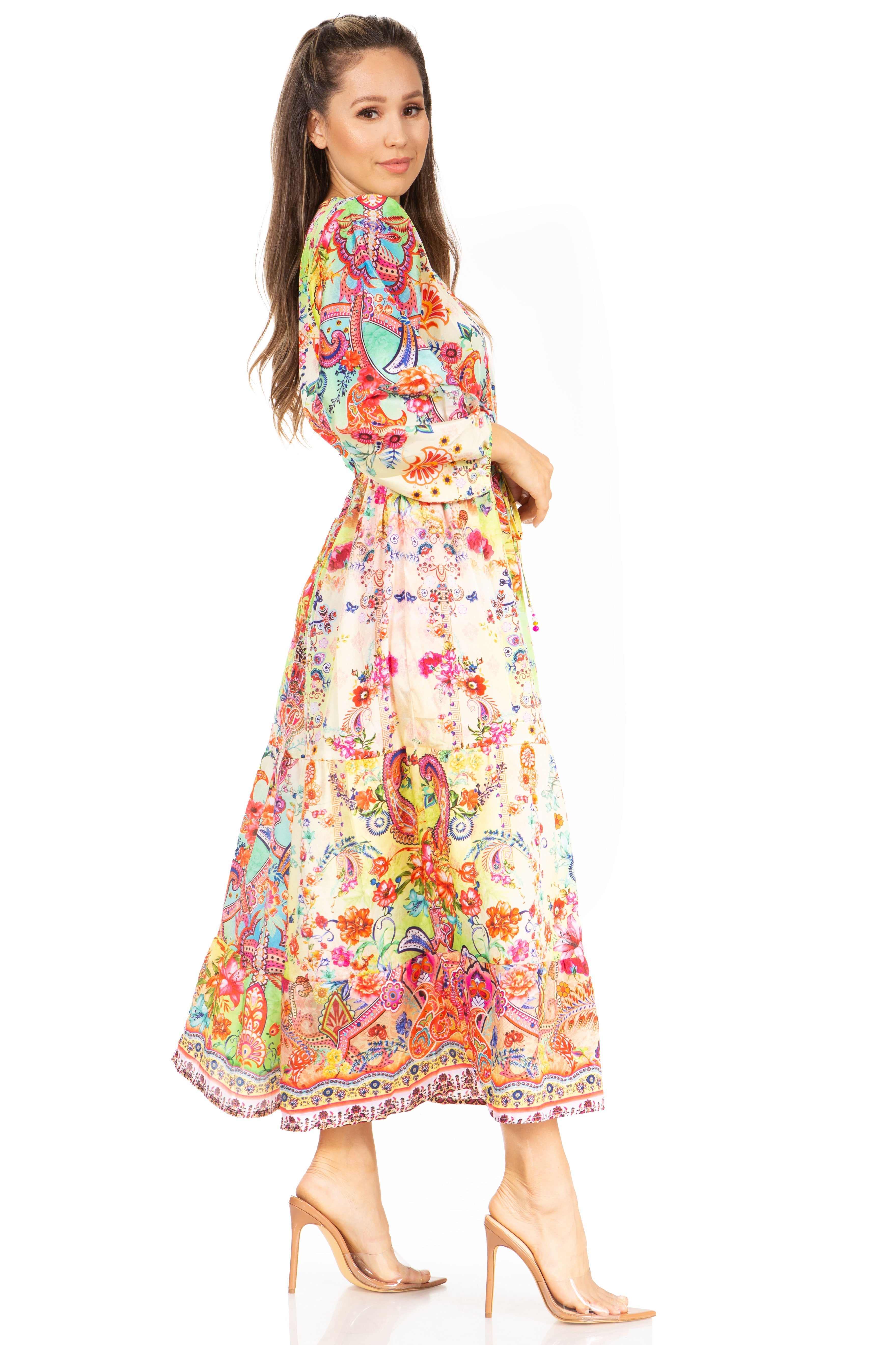 Katty Floral Print Women's Boho Maxi Dress