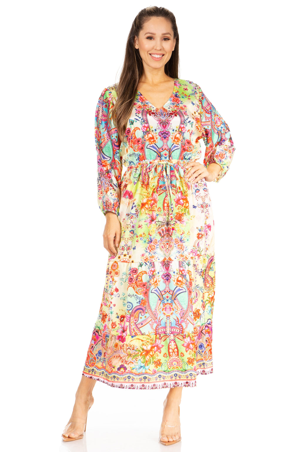 Katty Floral Print Women's Boho Maxi Dress