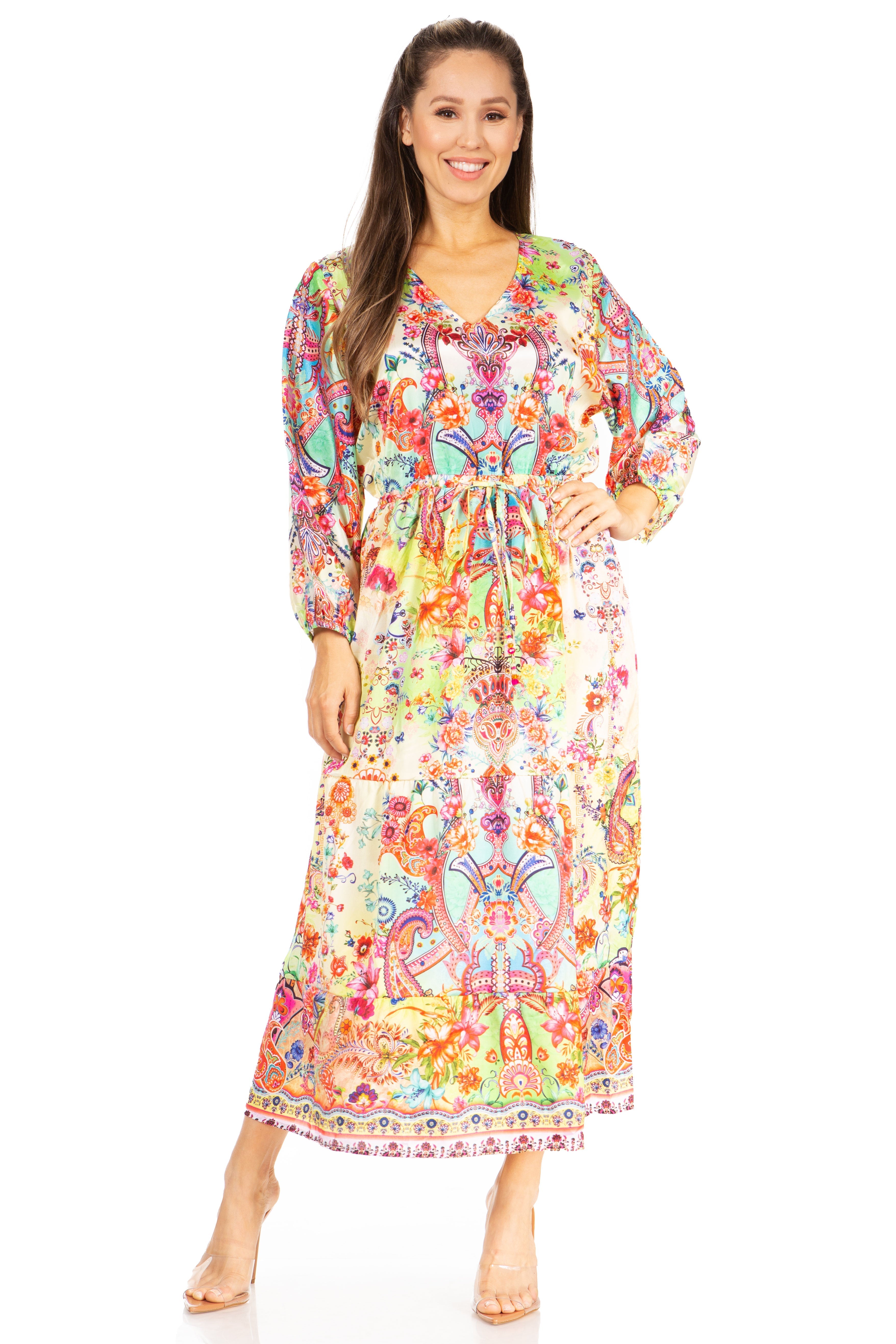 Katty Floral Print Women's Boho Maxi Dress