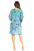 Sakkas Rosa Boho Style Floral Tunic Dress