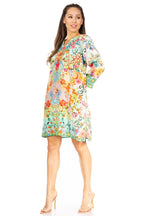 Sakkas Rosa Boho Style Floral Tunic Dress