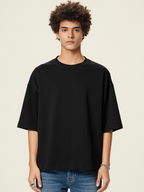 Aero Boxy Crop Tee | Black