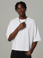 Aero Boxy Crop Tee | White