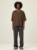Aero Boxy Crop Tee | Brown