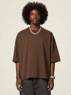 Aero Boxy Crop Tee | Brown