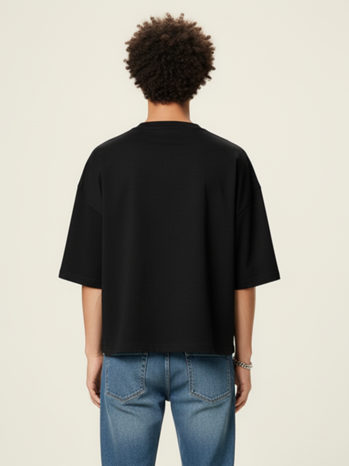 Aero Boxy Crop Tee | Black