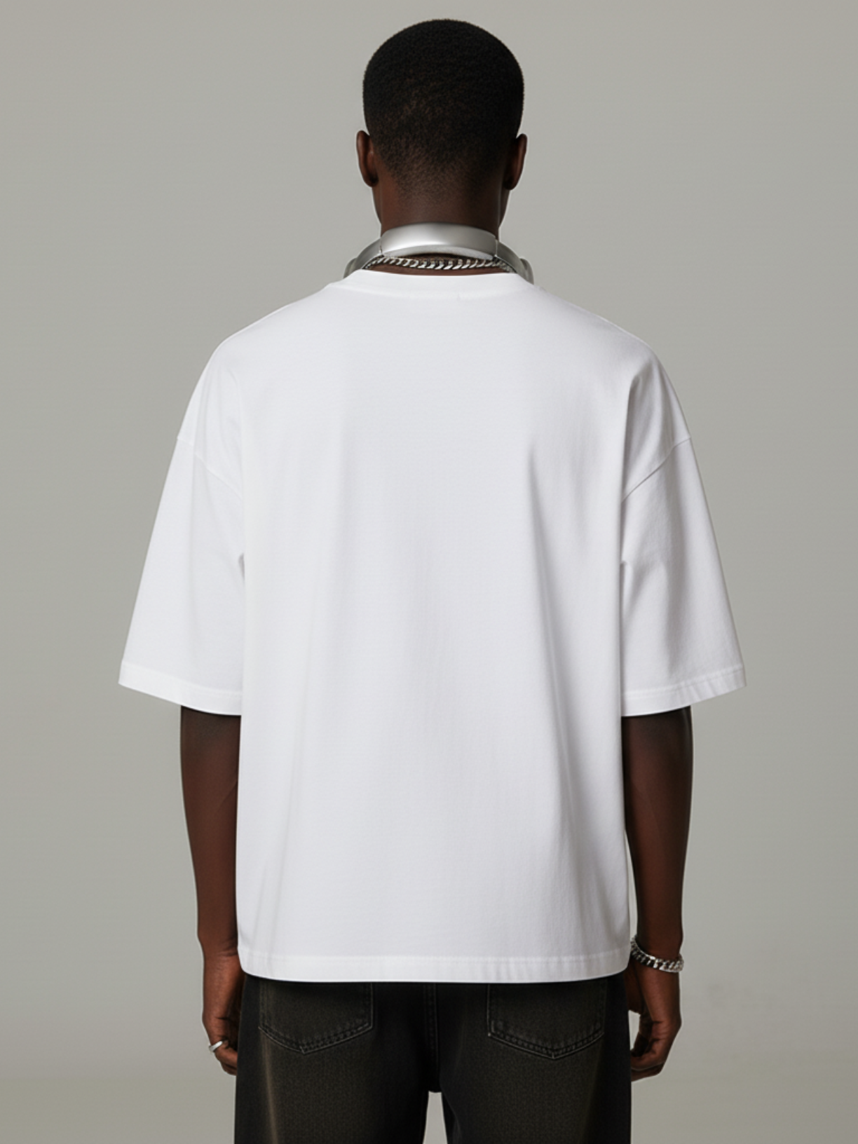 Aero Boxy Crop Tee | White
