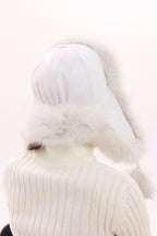 Genuine Arctic Fox Fur Leather Hat