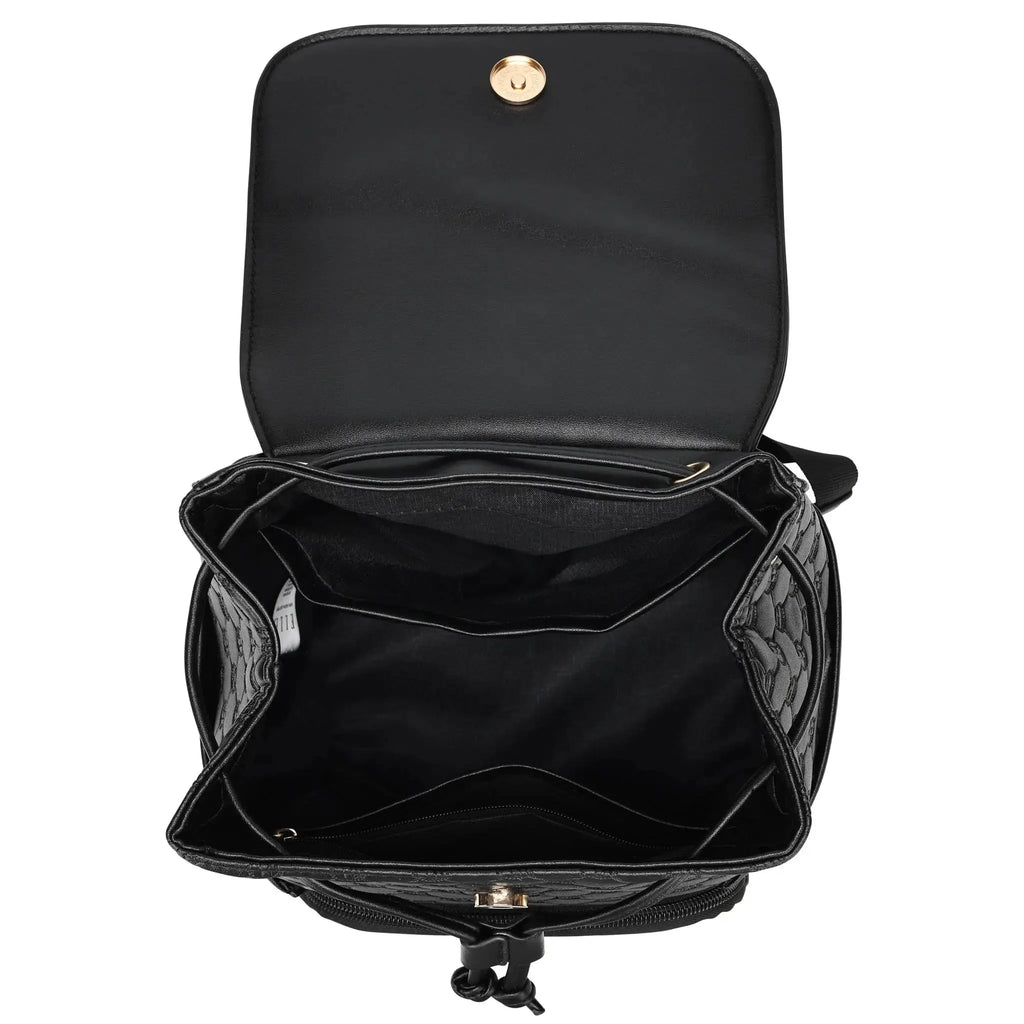 ELLE Compass 10L Vegan Leather Monogram Mini Backpack