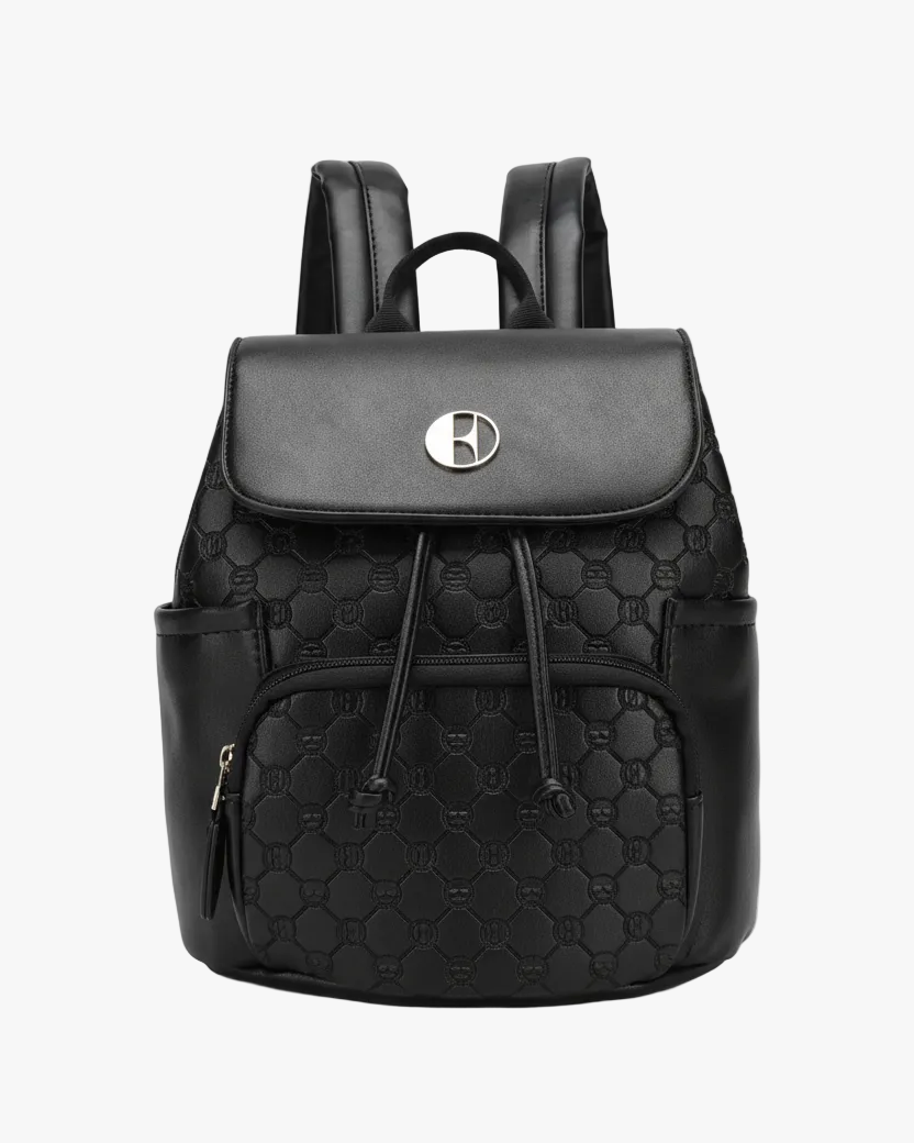 ELLE Compass 10L Vegan Leather Monogram Mini Backpack