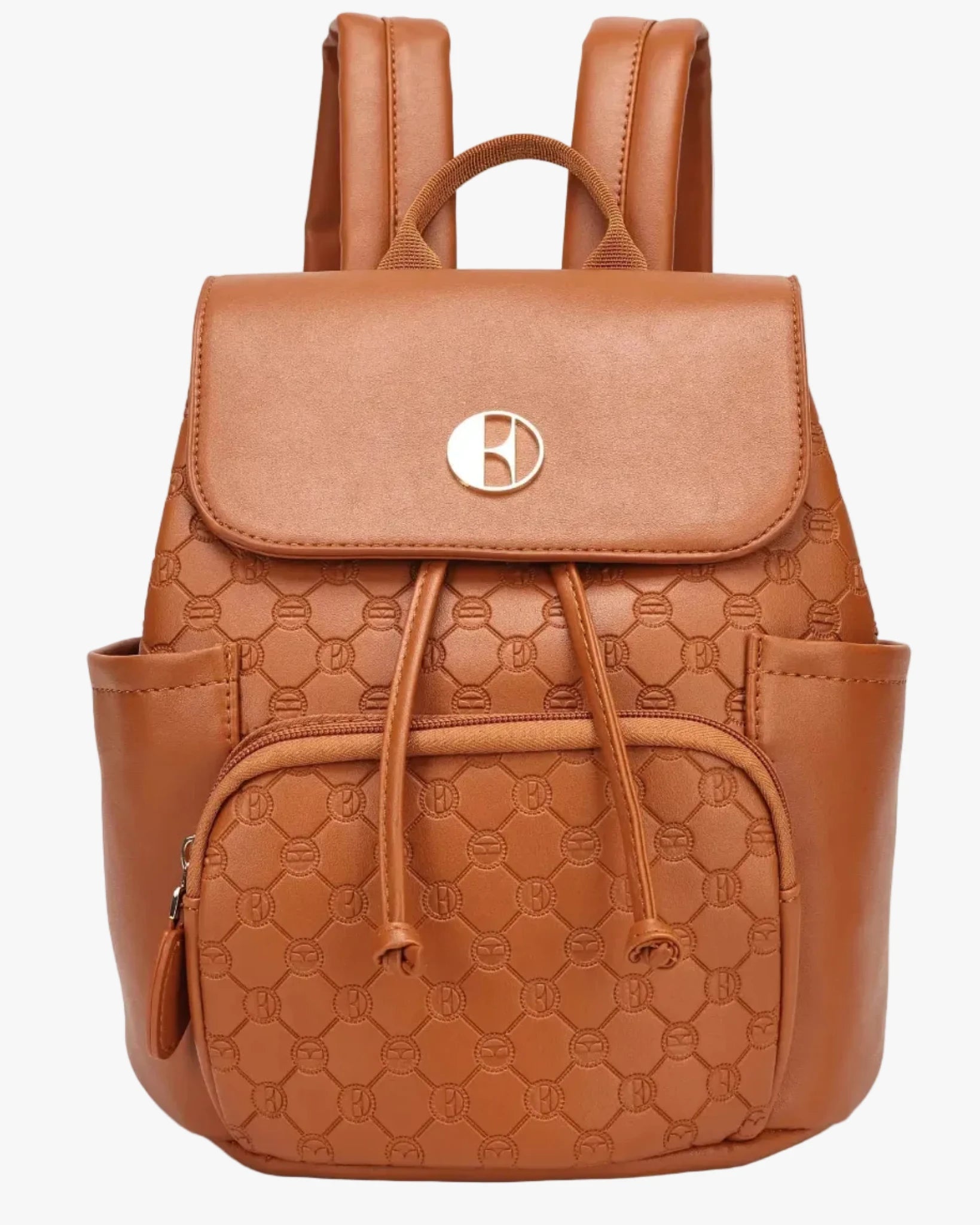 ELLE Compass 10L Vegan Leather Monogram Mini Backpack