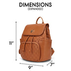 ELLE Compass 10L Vegan Leather Monogram Mini Backpack